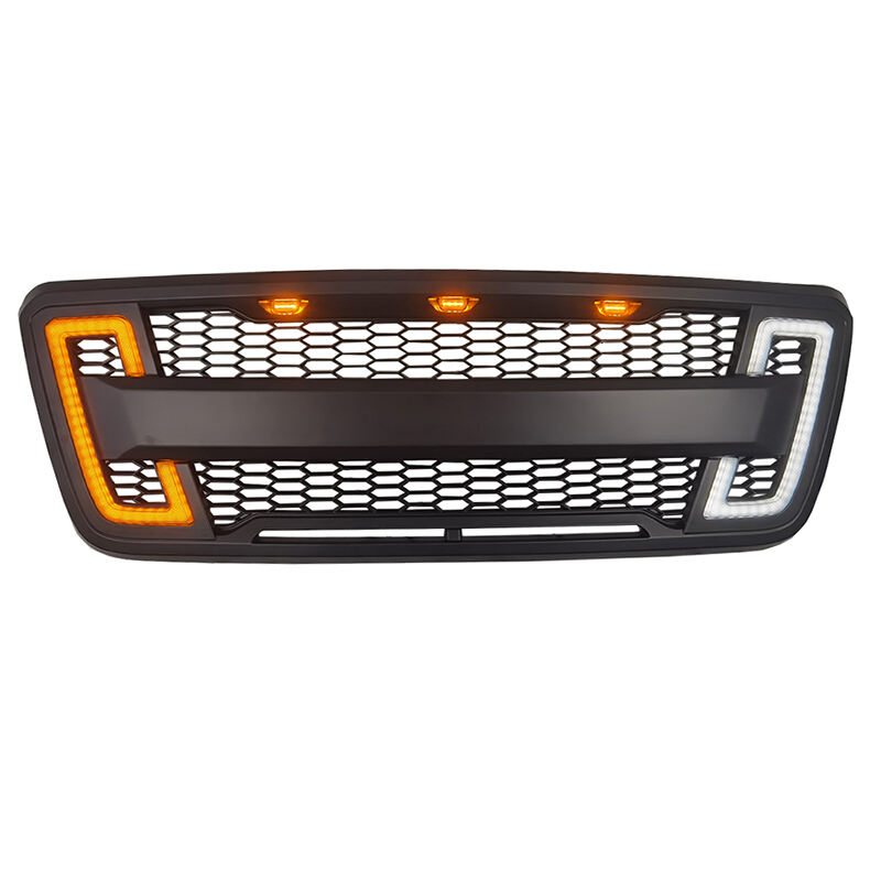 Spedking black grille with lights for Ford f150 2004-2008