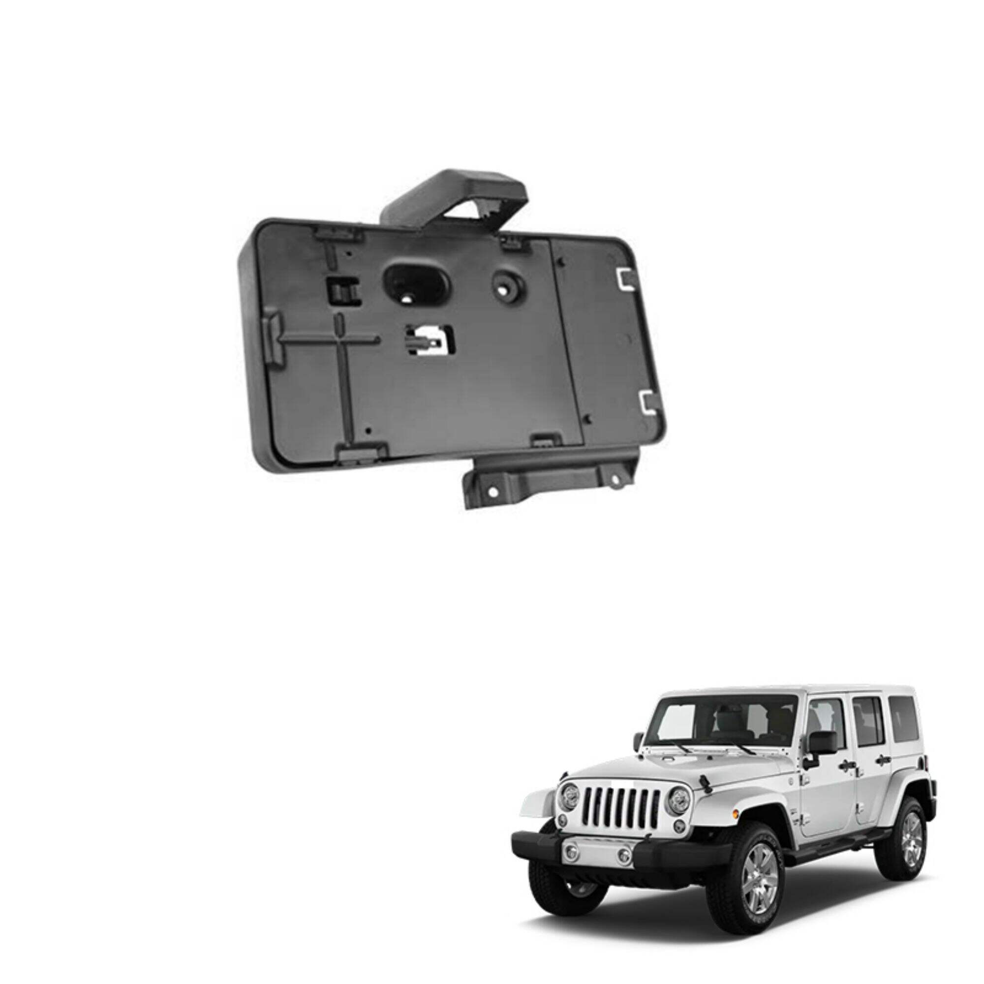 Spedking Black Rear License Plate Holder for Jeep Wrangler JK