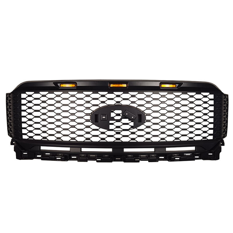 Spedking black grille with LED turning light for Ford f150 2021+