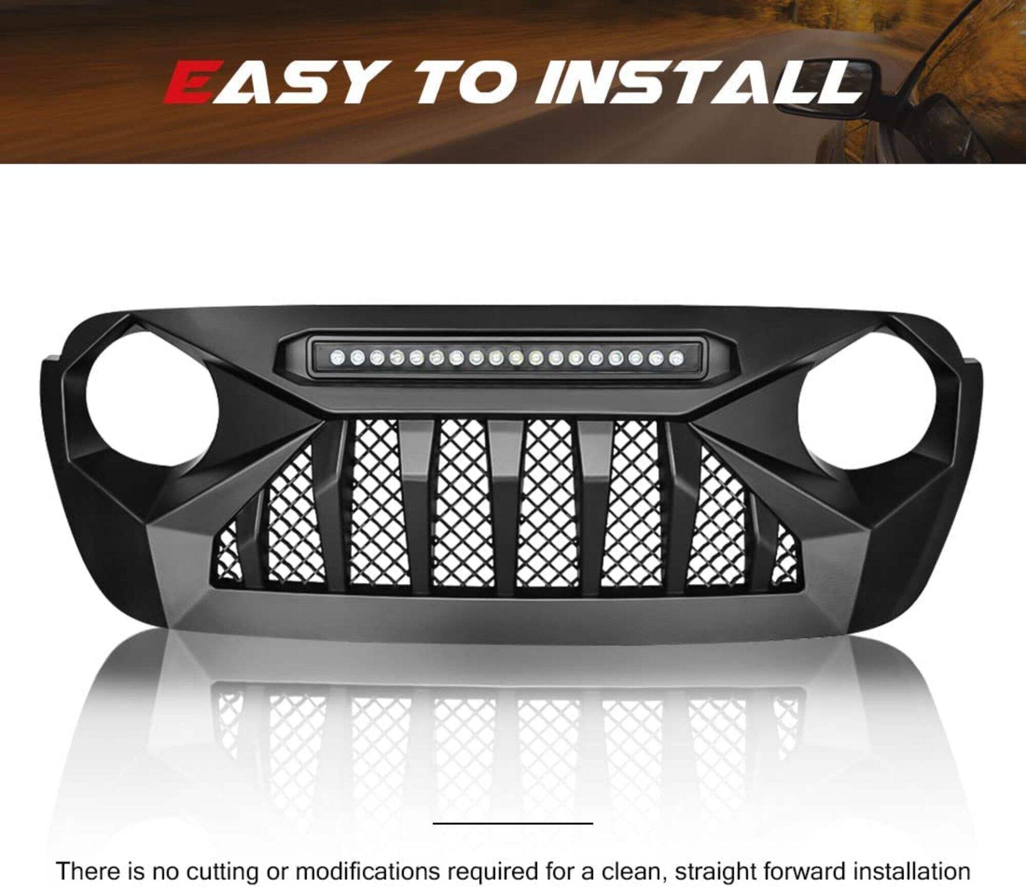 Spedking Spot New Products Grill for Jeep Wrangle JL