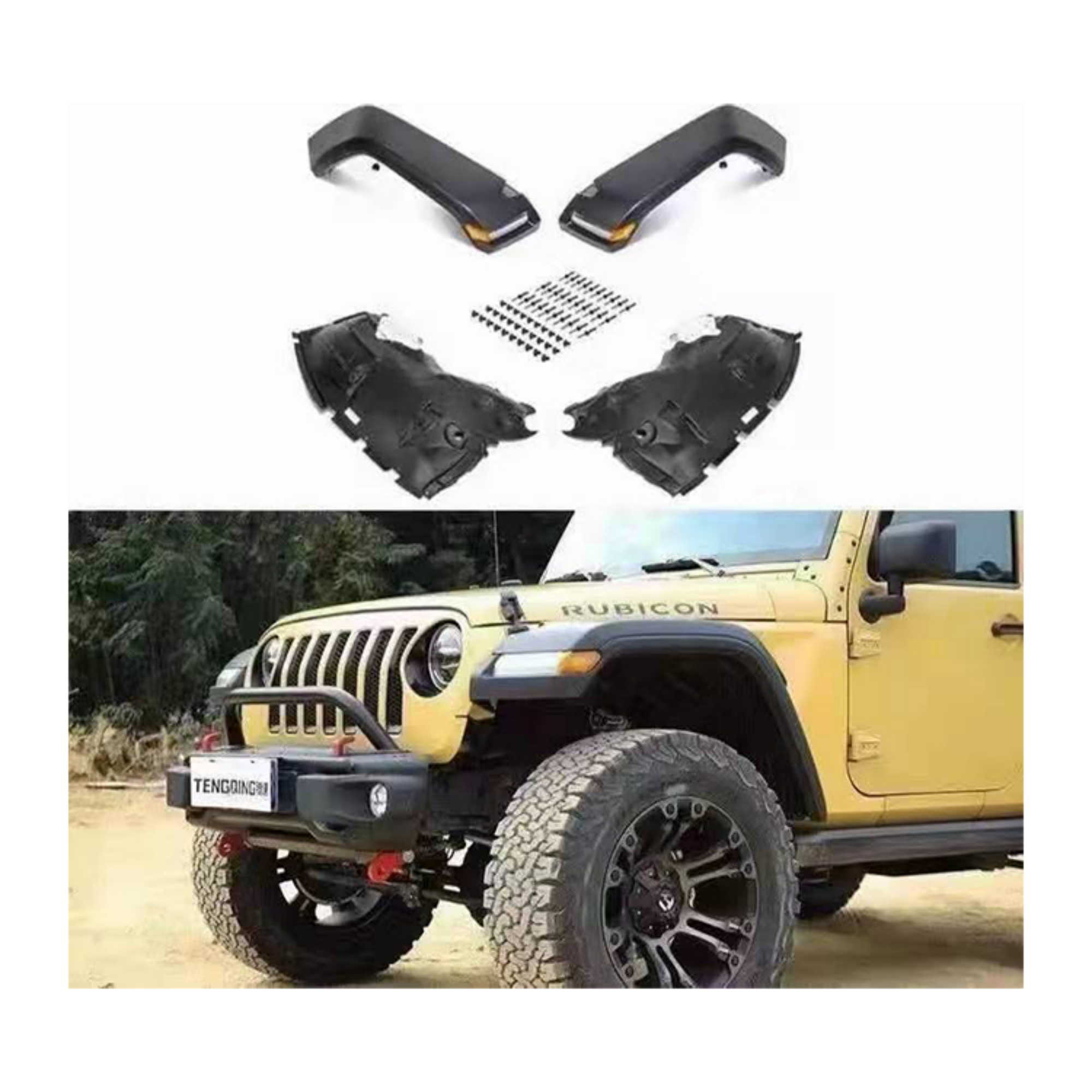 Spedking JK to JL fender with inner fender for Jeep Wrangler JK