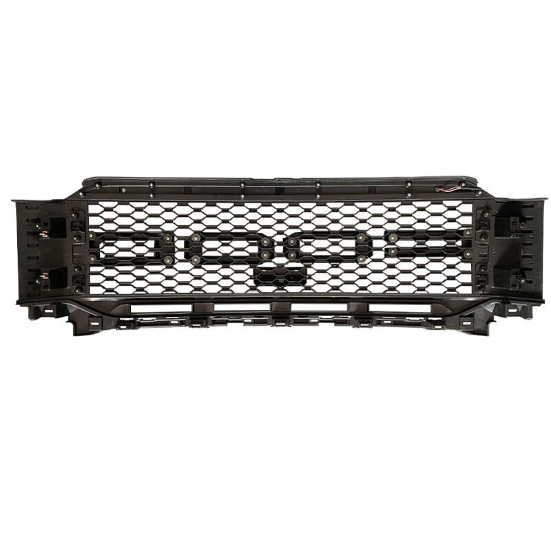 Spedking black grille with flow LED light for Ford f150 2021+