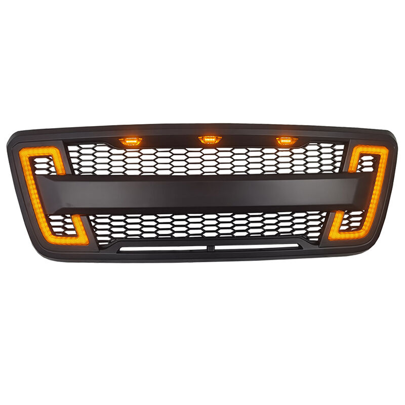 Spedking black grille with lights for Ford f150 2004-2008