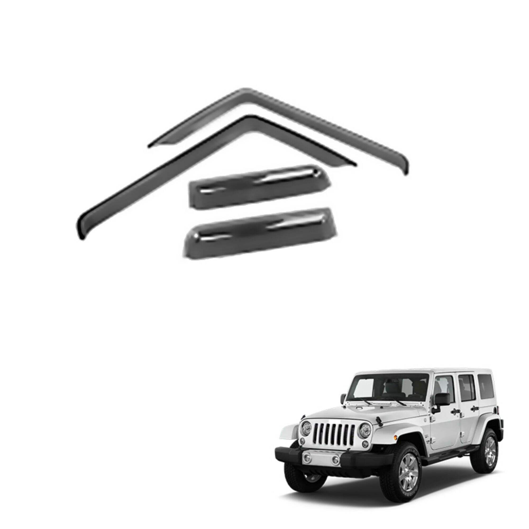 Spedking 2/4door embedded window visor for Jeep Wrangler JK