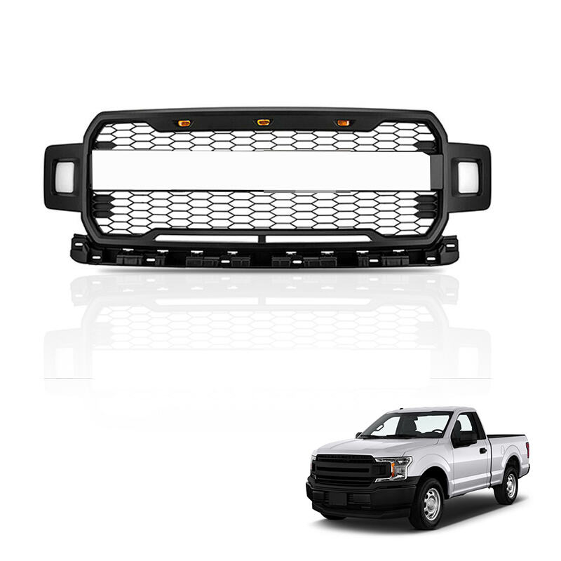 Spedking black grille with LED turning light for Ford f150 2018-2020