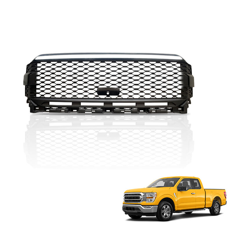 Spedking black grille with flow LED light for Ford f150 2021+