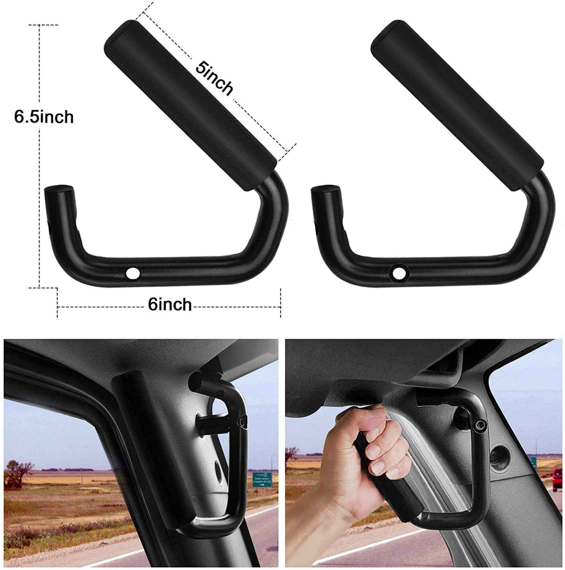 Spedking Car Front and rear Steel Grab Handle for Jeep Wrangler JK