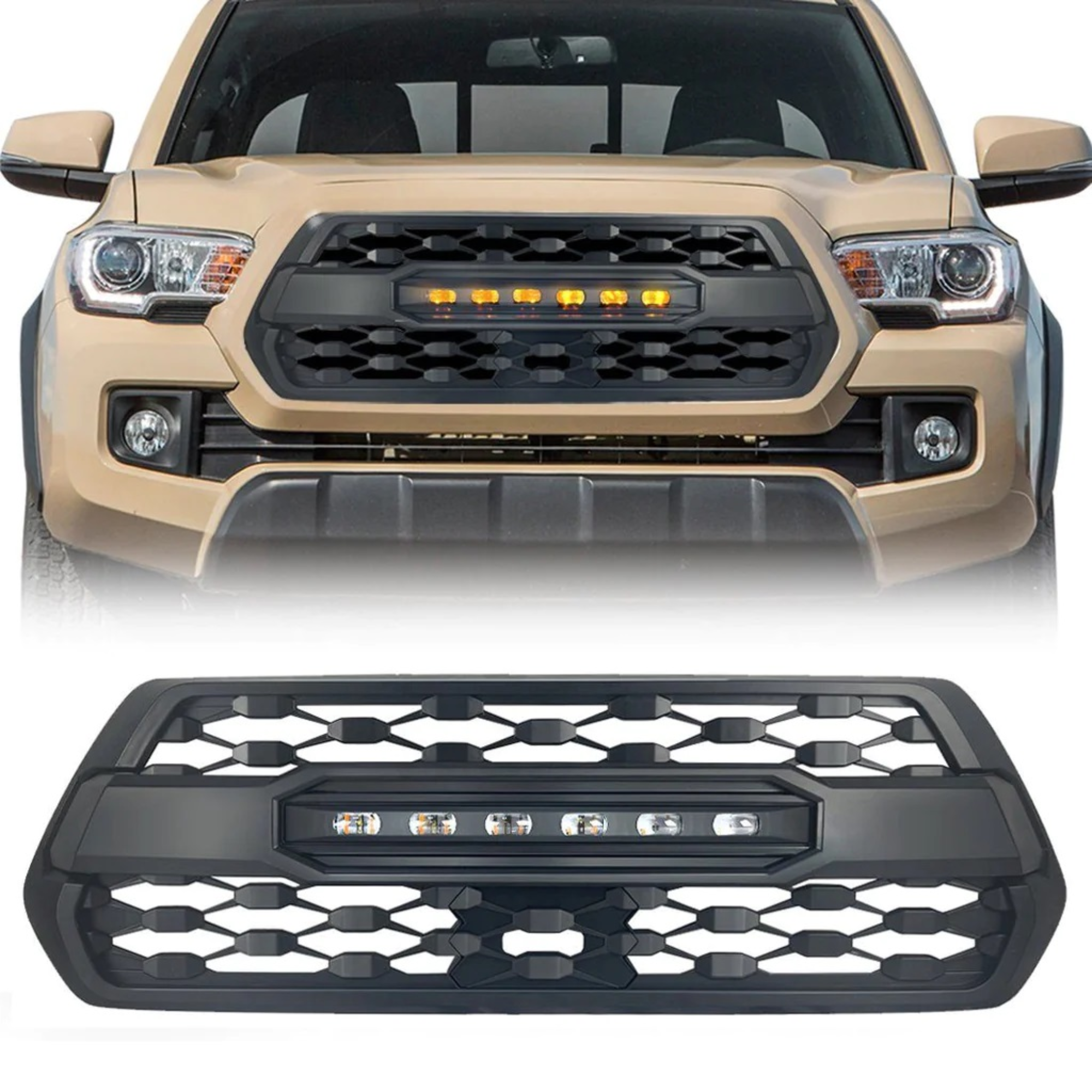 Spedking NEW design  for TOYOTA 2016-2023 TACOMA TRD GRILL with  LED light 