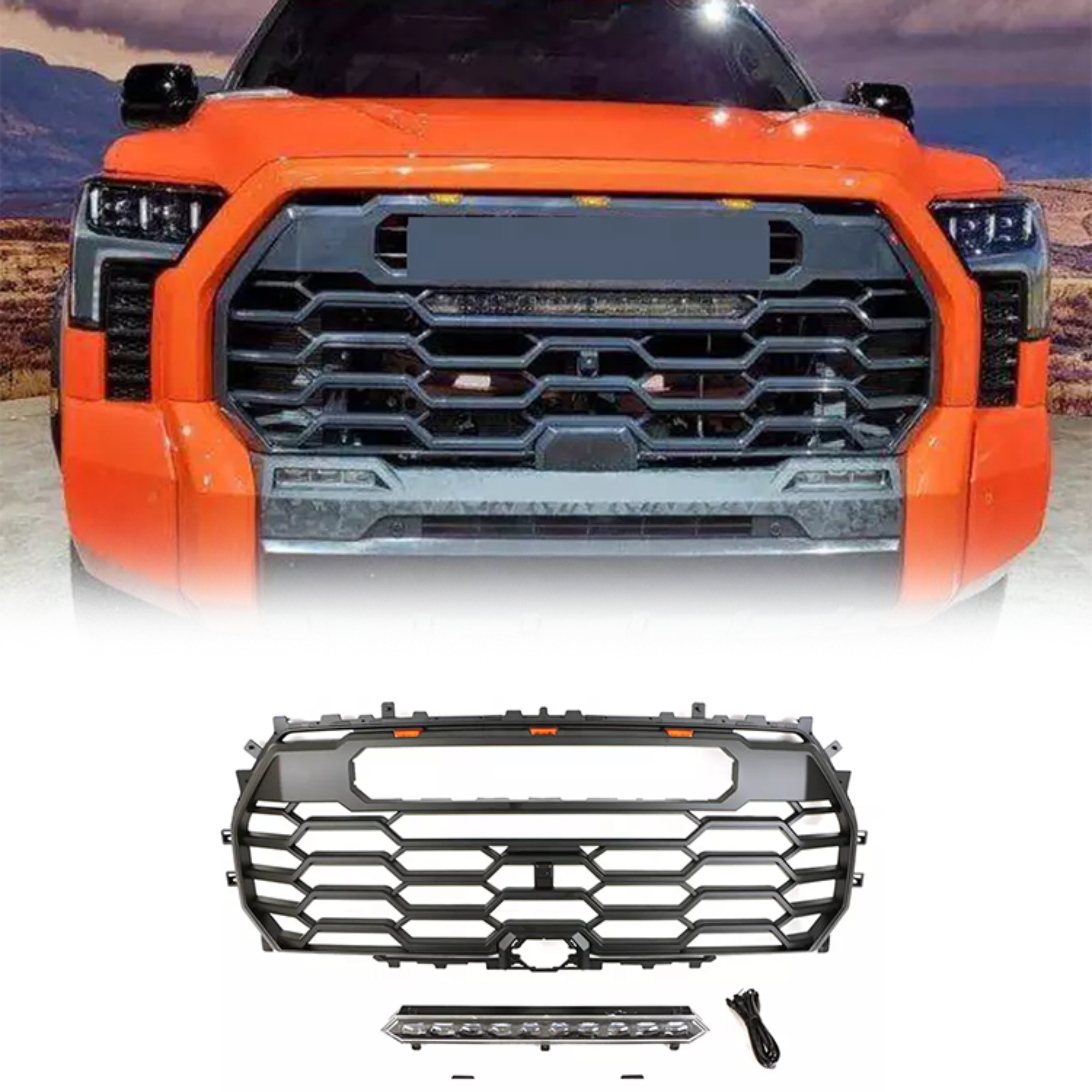  SPEDKING FOR TUNDRA 2022 GRILL with light   Material: ABS