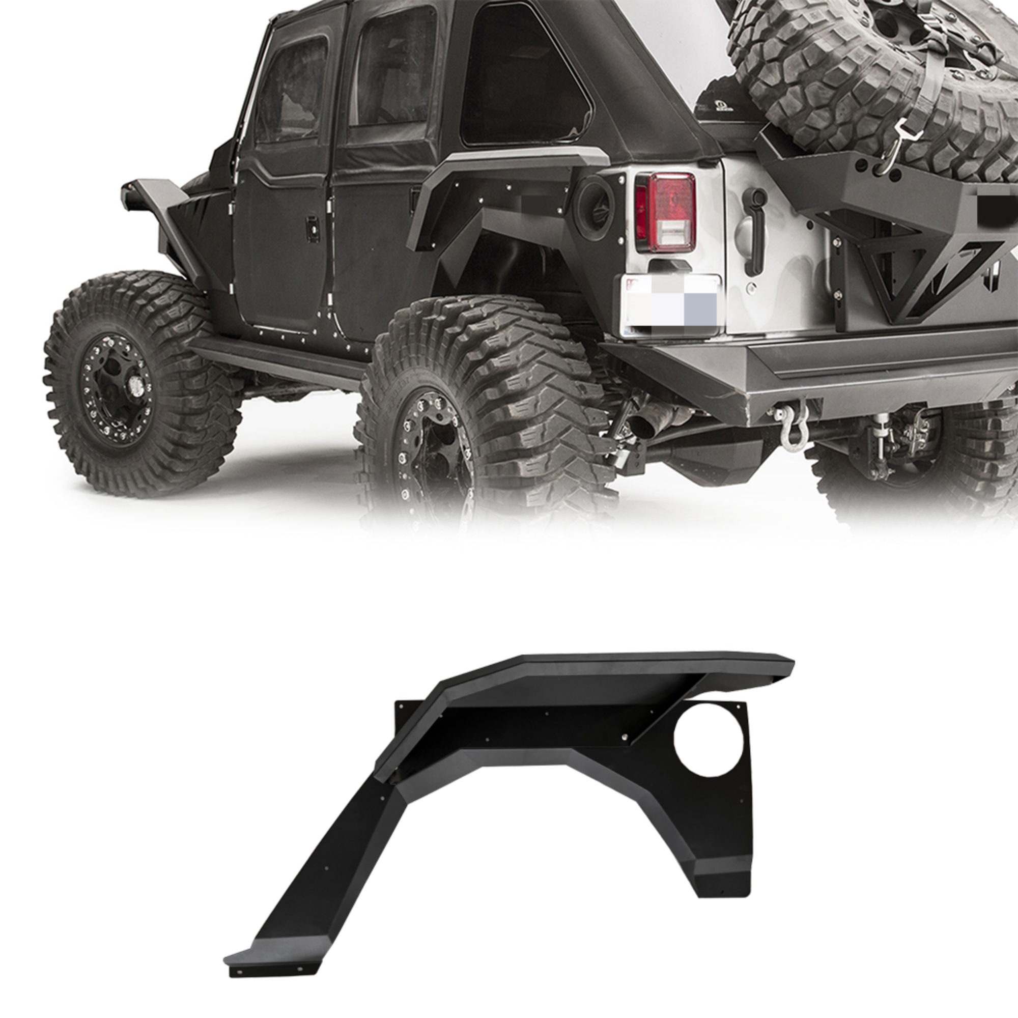 Spedking New Stock Arrival Fabfours rear fender falres for Jeep Wrangler JL 