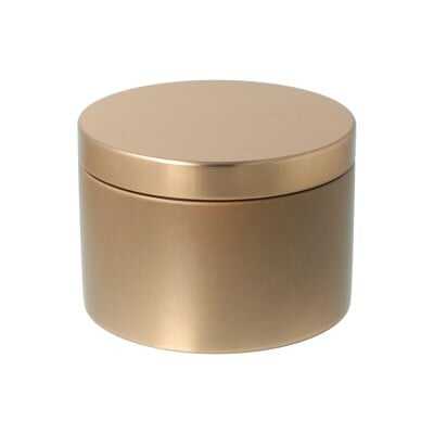 Custom empty luxury  4 oz 8 oz 10 oz seamless metal gold candles tin containers travel tin jars matte black candle tins can supplier