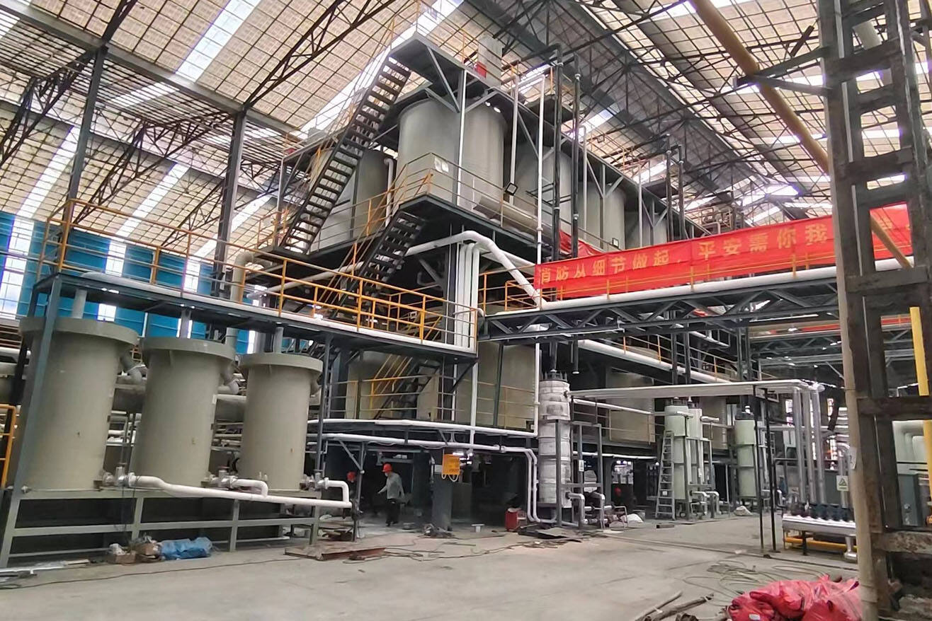 High purity Quartz sand production line equipment is in the process of installation
