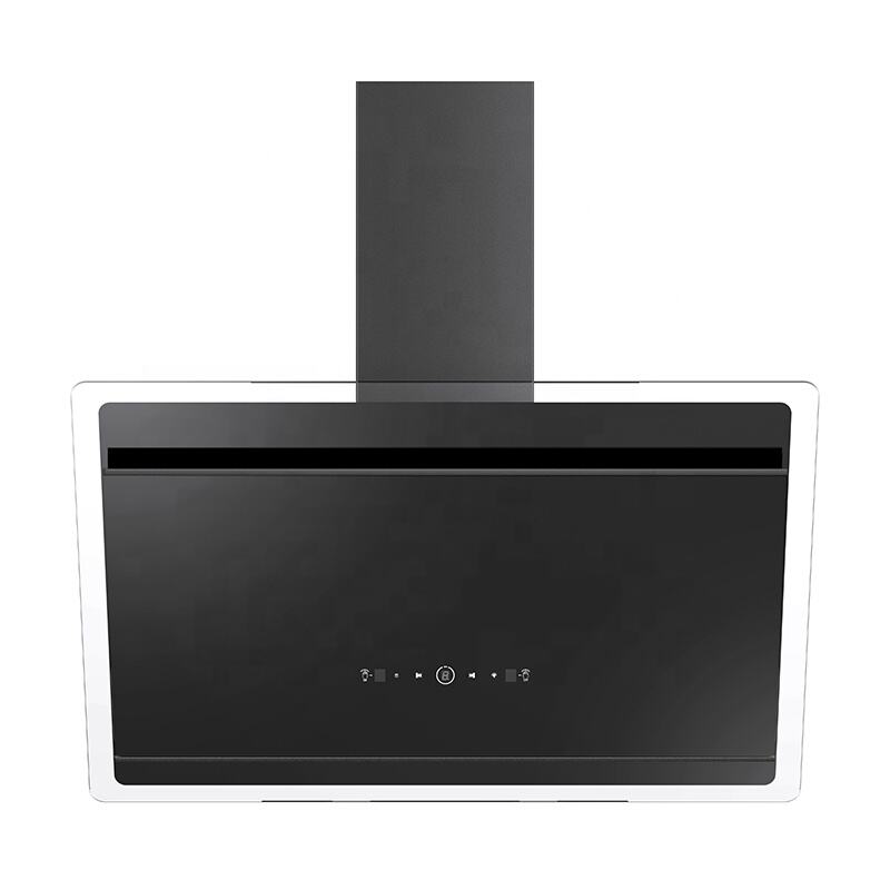 H514 | Modern Novel Design Tempered Glass High Suction Household Restaurant Kitchen Chimney Range Hood