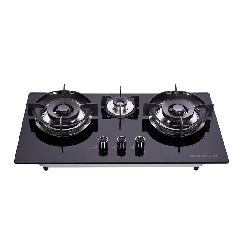 GTH-C-23307 | Tempered Glass Panel 3 Burners Gas Hob