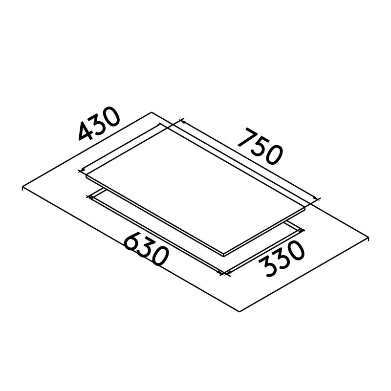 GTH-C-23305 | Tempered Glass Gas Hob Black 2 Burners factory