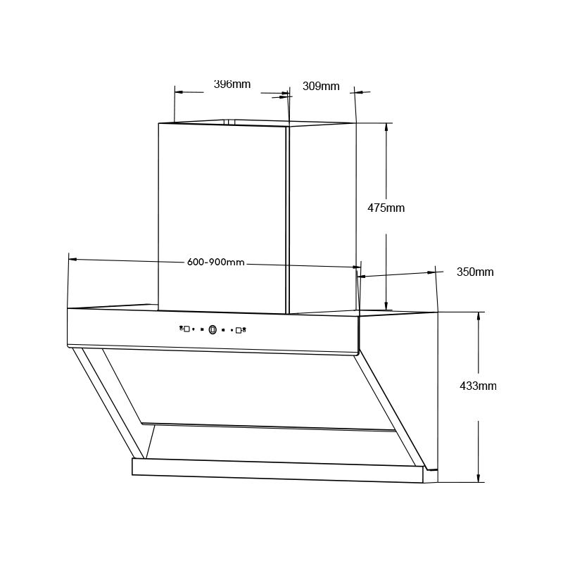 G03 | Wall-Mounted Smart Powerful Ducted Range Hood manufacture