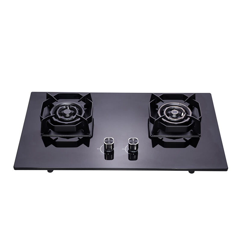 GTH-D-23404 | Tempered Glass Double Burner Built-In Hob  Gas Stove