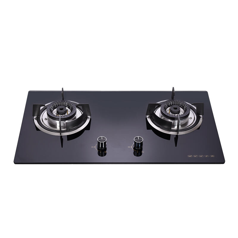 GTH-C-23304 | Black 2 Burners Glass Gas Hob