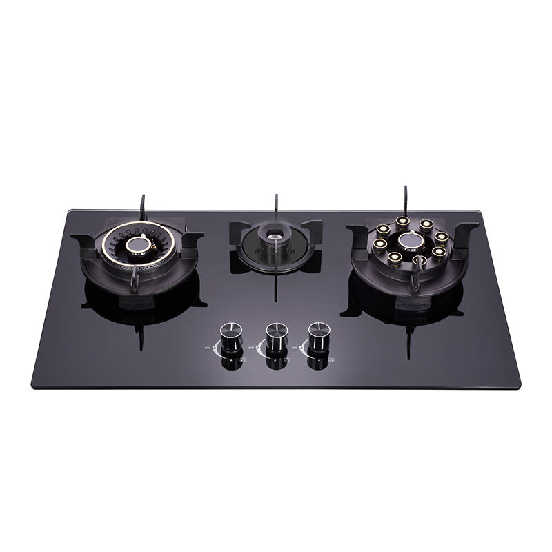 GTH-C-23312 | New Design 3 Burners Tempered Glass Panel Gas Hob