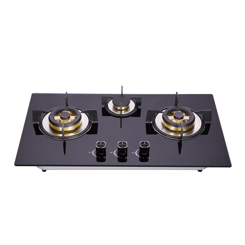 GTH-B-23207 | High Quality Cast Iron Built-In Glass Cooking Appliances Tempered Glass Gas Hob/Gas Cooktop