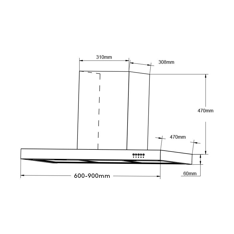 H401SS | Auto Clean T-Shape Ac Capacitor Motor Kitchen Chimney Range Hood manufacture