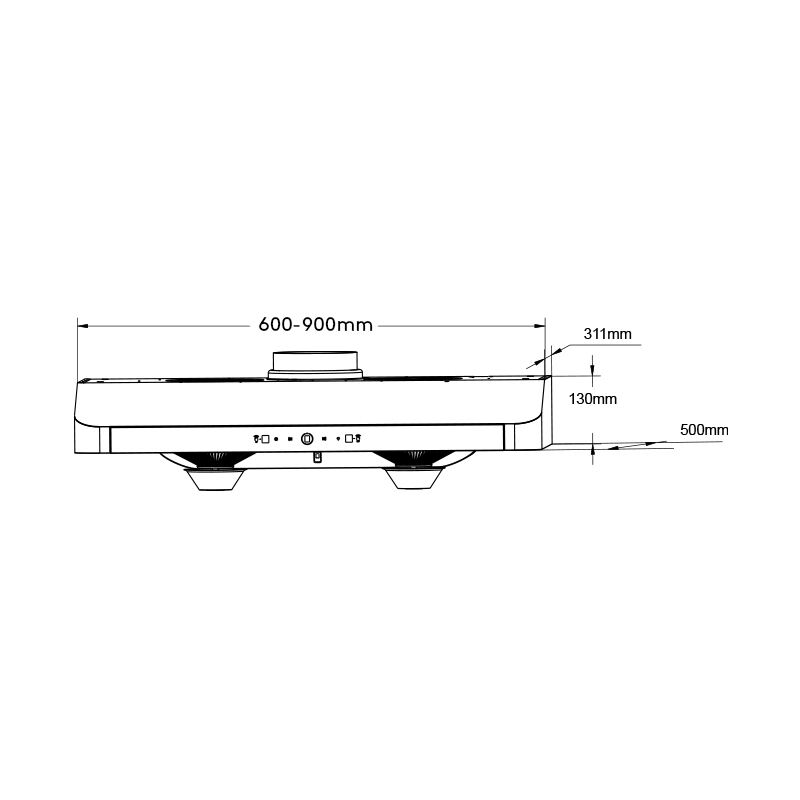 H621| Ultra Thin Exhaust Hood Stainless Steel 30 In Wall Mount Under Cabinet Kitchen Range Hood details