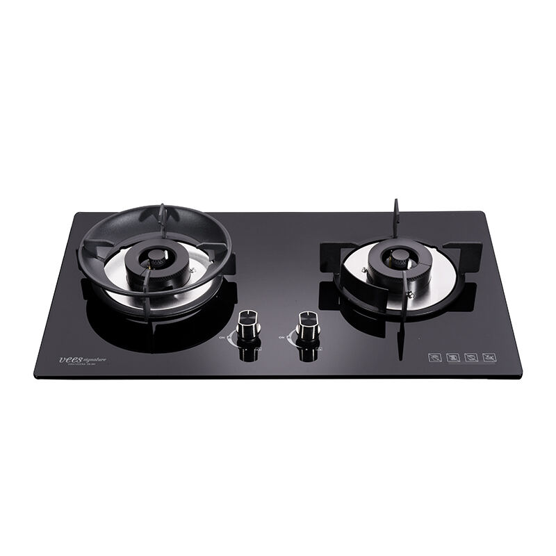 GTH-D-23402 | Tempered Glass Gas Stove Built-In Gas Hob 2 Burner