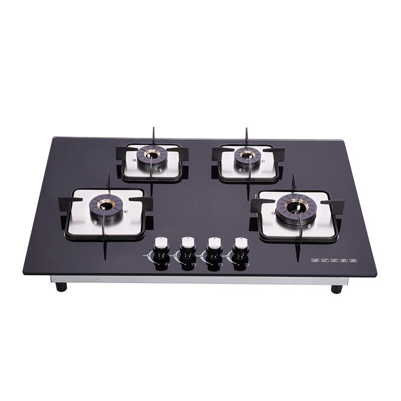 GTH-F-23603 | Cooktop 4  Burners Built in Hob Black Tempered Glass