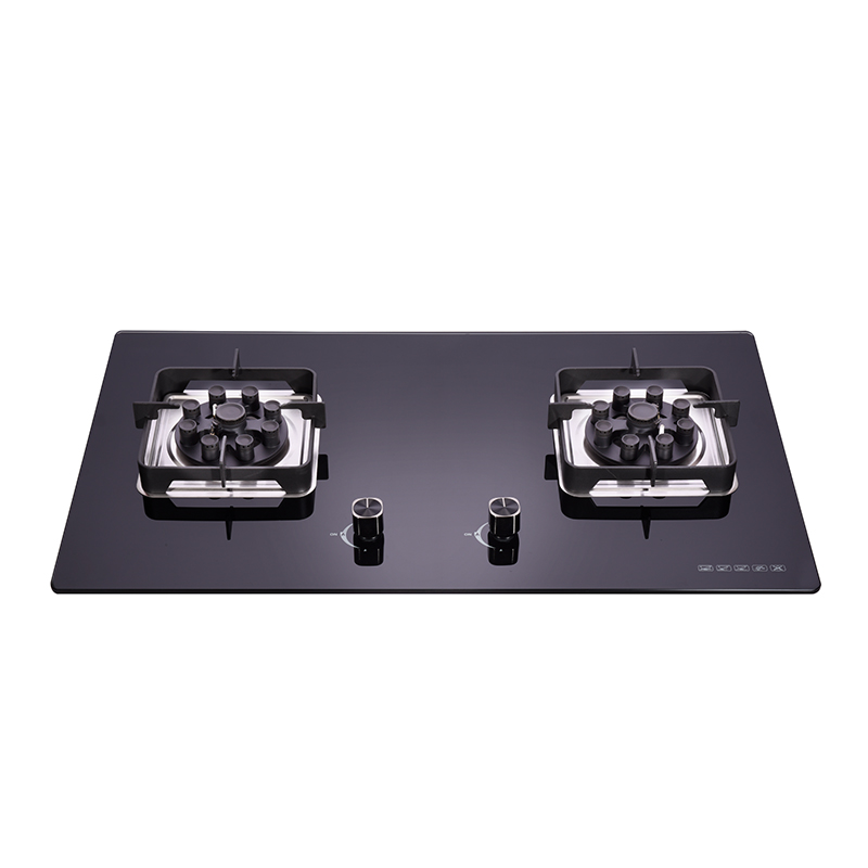 GTH-B-23212 | Automatic ignition Built In 2 Burners Tempered Glass Gas Hob