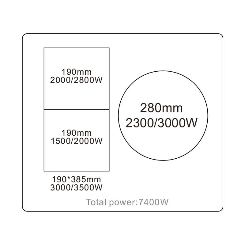IH6374FM3-S07 | 3 Burners Electric Induction Cooker supplier
