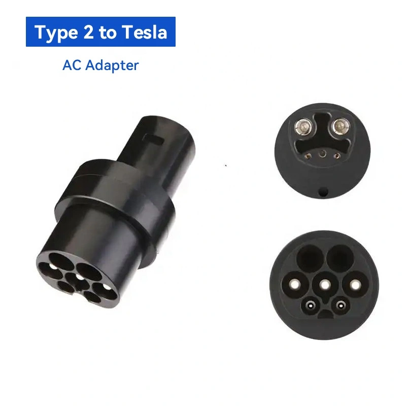 AC Charging Connector IEC 62196 Type 2 to Telsa EV Adapter Converter for Model S/X/3