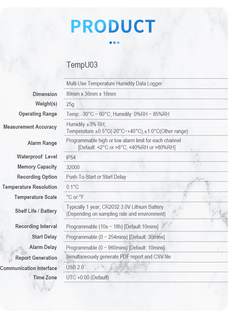 TempU03 Multi-use USB TEMP & RH Data Logger manufacture