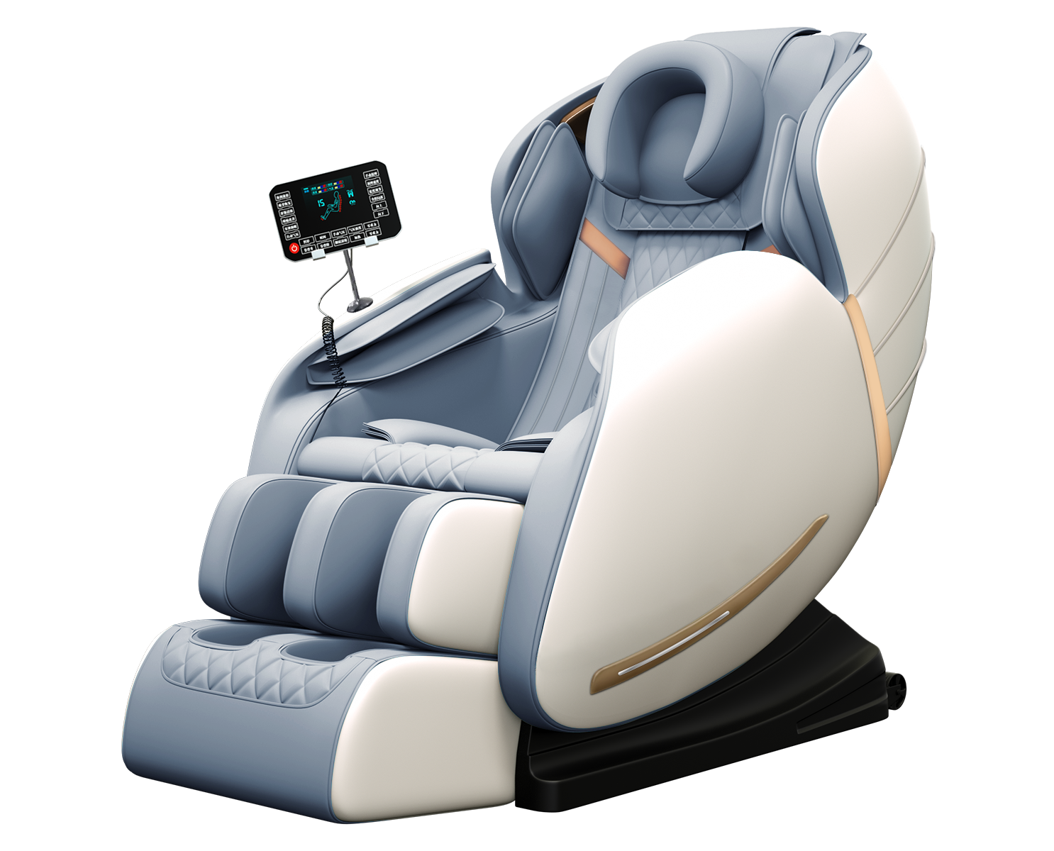 product guoheng massage chair voice control massage chair full body 8d zero gravity luxury fuan massage chair control screen-3