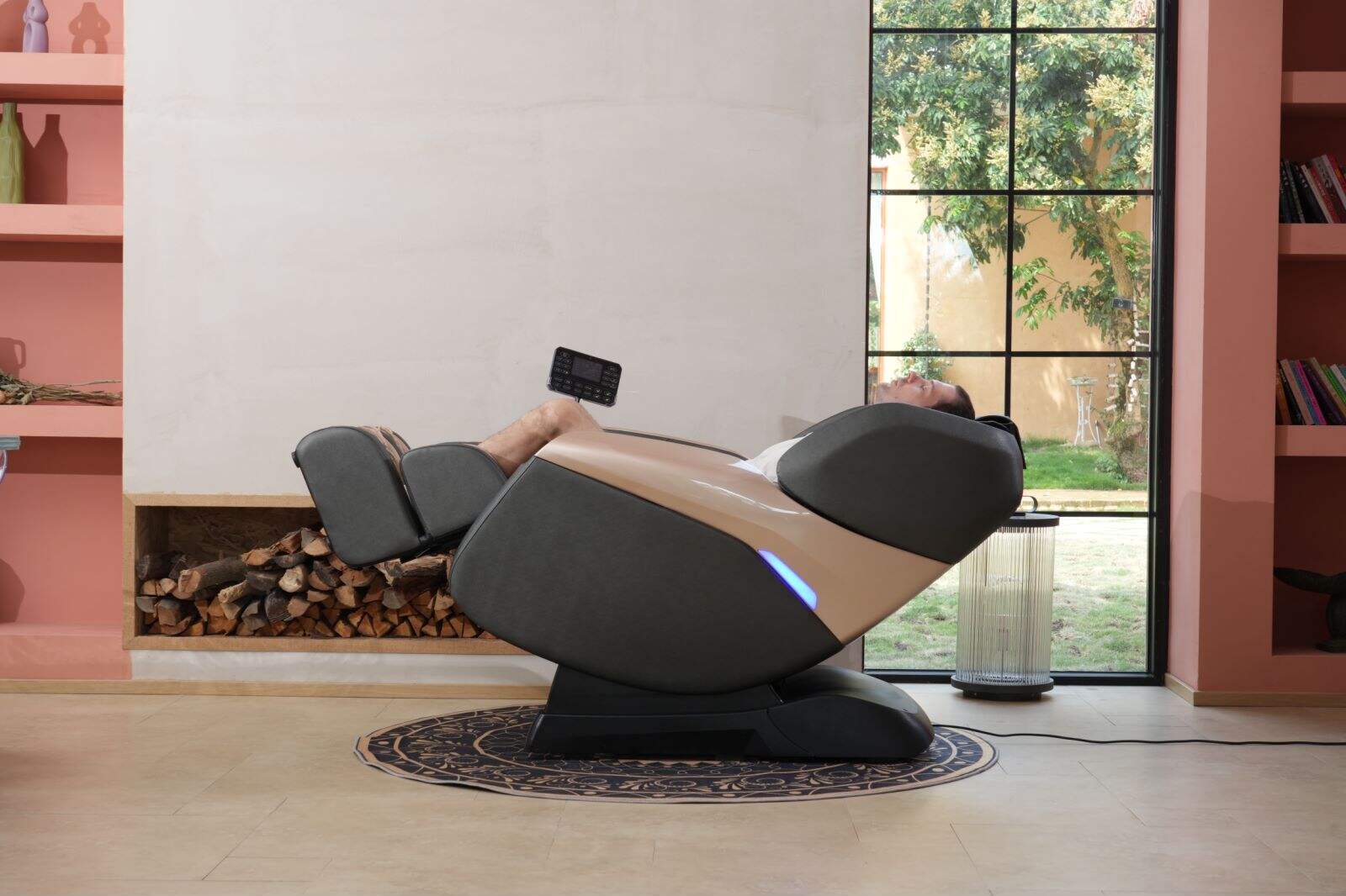 product electric luxury professional 4d rocking shiatsu l shape zero gravity full body massage chair guoheng-1