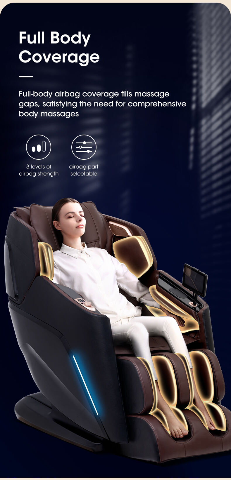 GUOHENG electric Massage Chair Luxury Music Shiatsu Full Body 4D Zero Gravity Air Pressure Best Quality Chair Massage manufacture