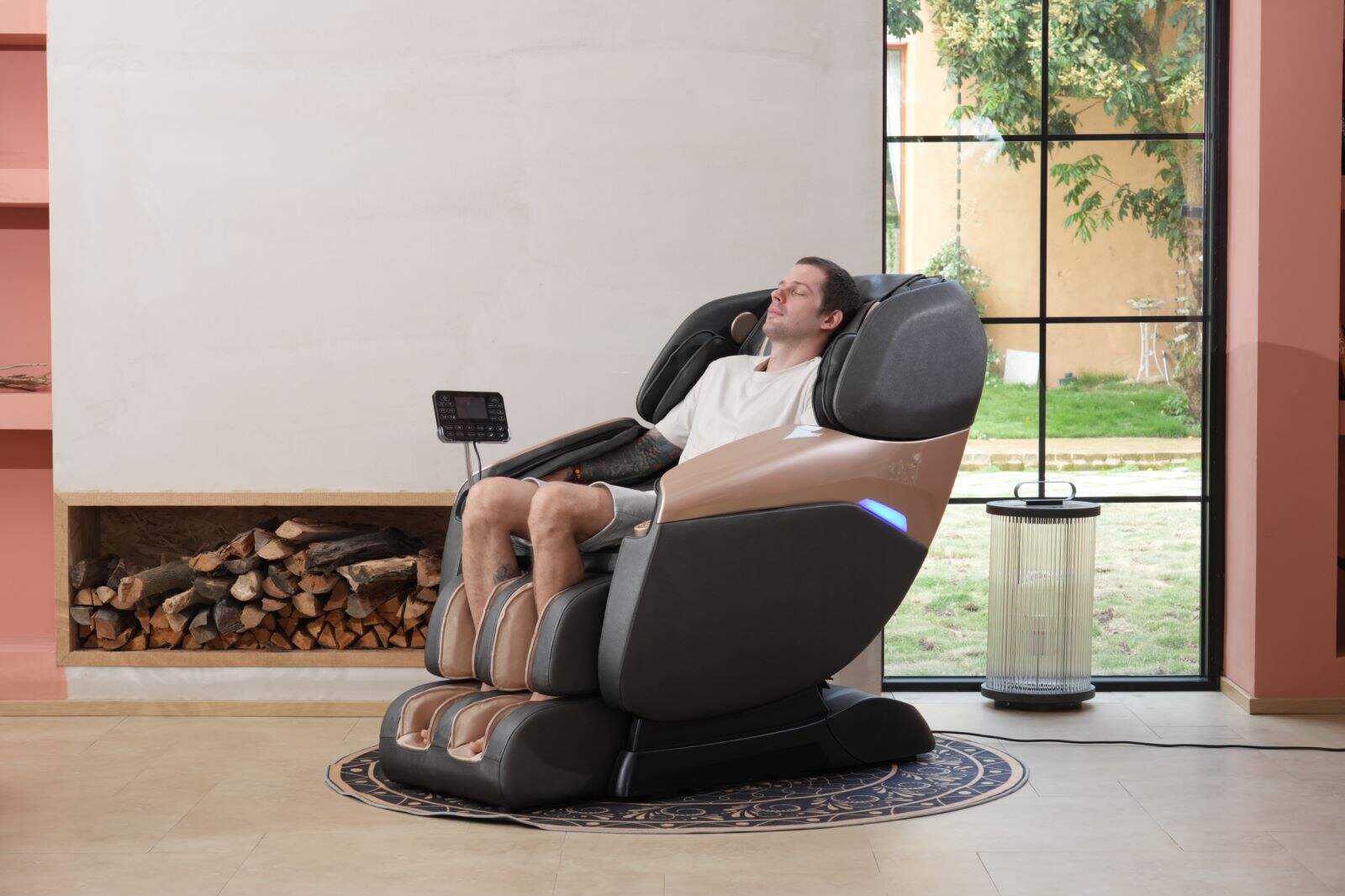 product electric luxury professional 4d rocking shiatsu l shape zero gravity full body massage chair guoheng-0