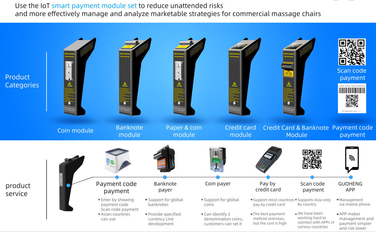 product philippine paper money credit card coin bill cash operated vending massage chair with app payment system zero-6