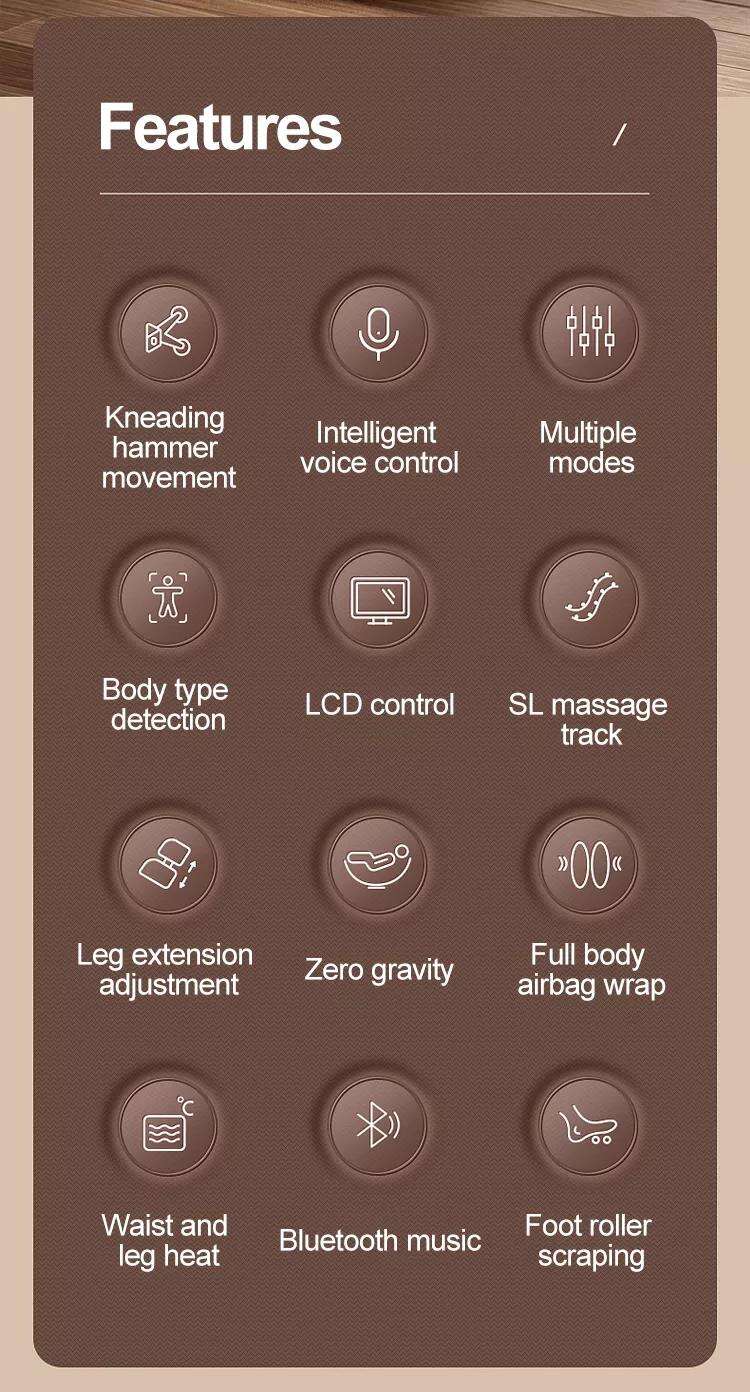 product 4d shiatsu heated zero gravity massage chair extra long full body thai stretch leather recliner for foot massage-3