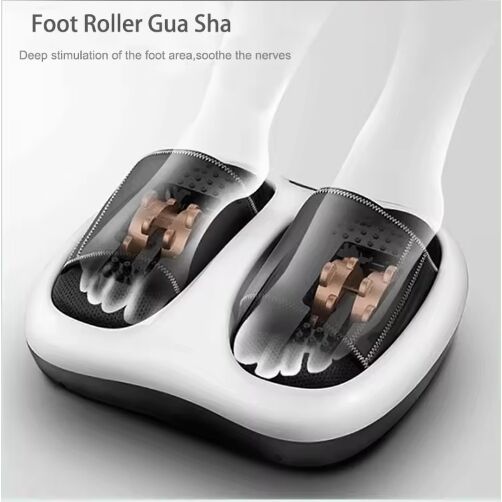 GH-01 electric heated shiatsu foot pain relief roller machine-increases blood flow circul with remote control foot massager supplier