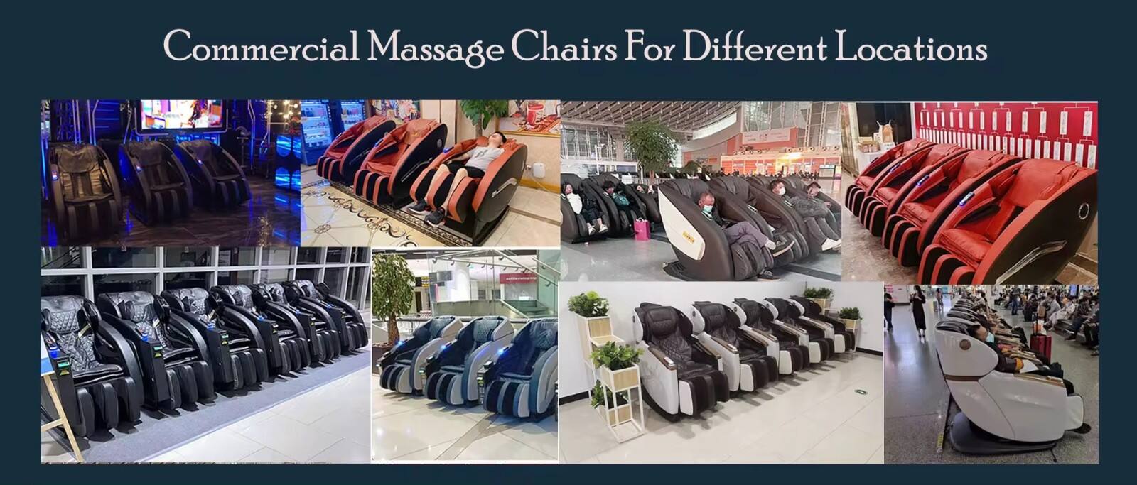 Cheap 3D commercial massage chairs featuring an APP backend management system, customizable payment options, suitable for use in airports and shopping malls. supplier