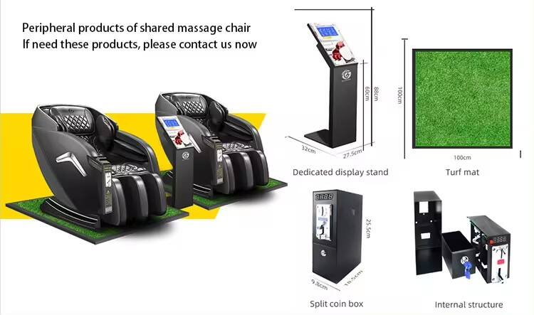 Cheap 3D commercial massage chairs featuring an APP backend management system, customizable payment options, suitable for use in airports and shopping malls. factory