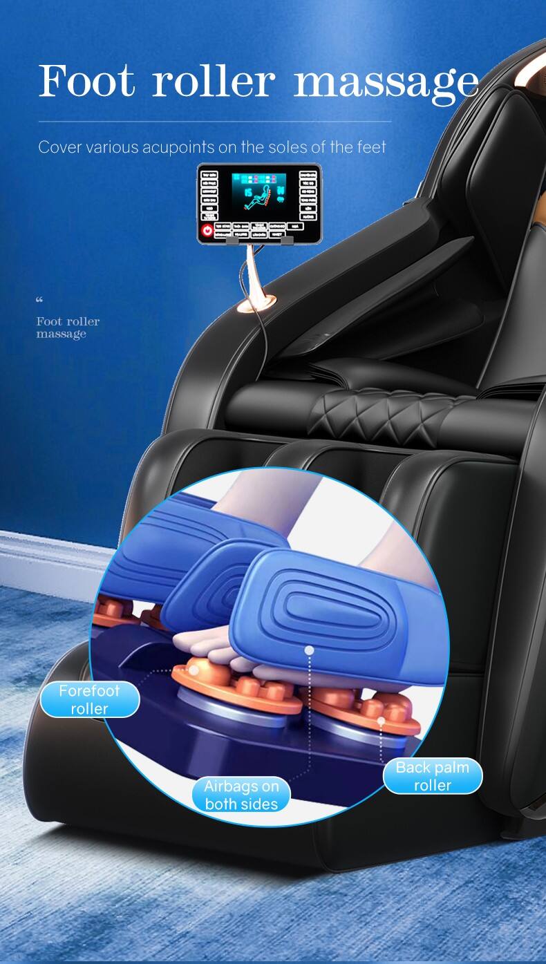 A31  4D Zero Gravity Shiatsu Electric Heating SL Track Massage Chair manufacture