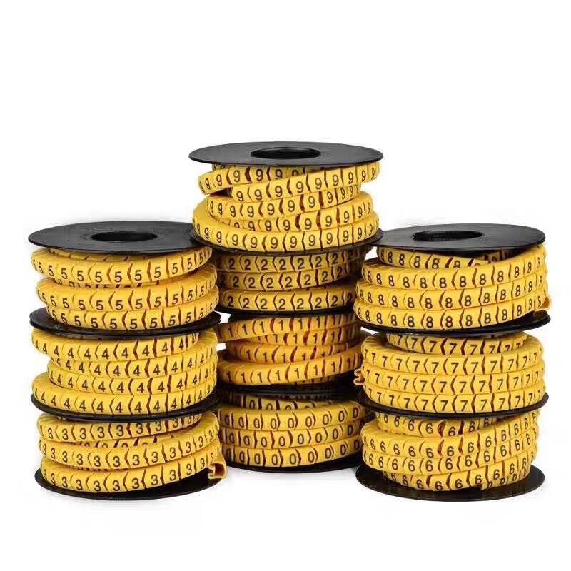 Cable Markers Strips Yellow PVC circle supplier