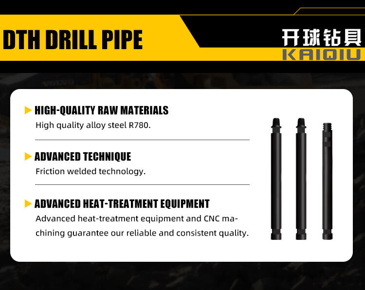 Boa calidade Api 2 3/8 76mm 89mm 114mm partes de maquinaria de minería de pozos de auga Dth provedor de varillas de tubo de perforación