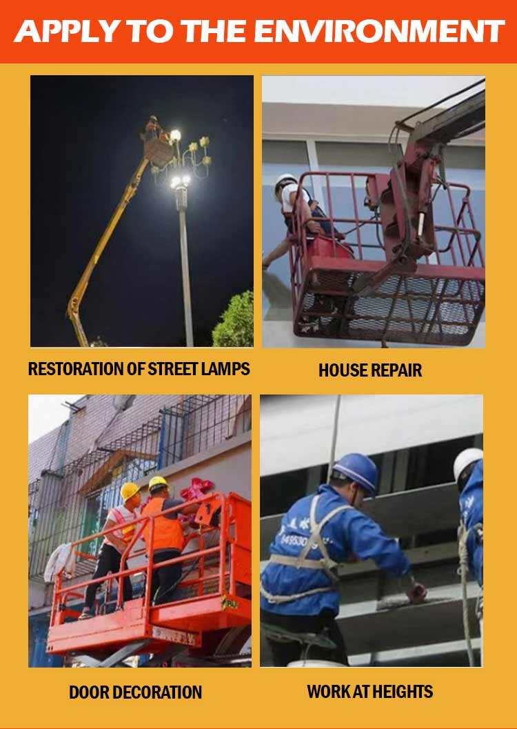 Curved arm aerial work vehicle Street lamp installation High-altitude lifting platform Aerial operation lifting equipment details