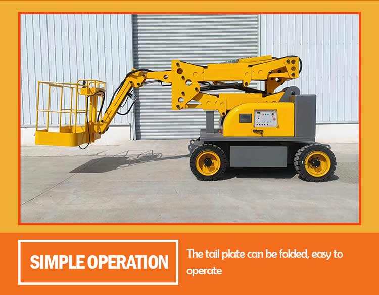 Curved arm aerial work vehicle Street lamp installation High-altitude lifting platform Aerial operation lifting equipment factory