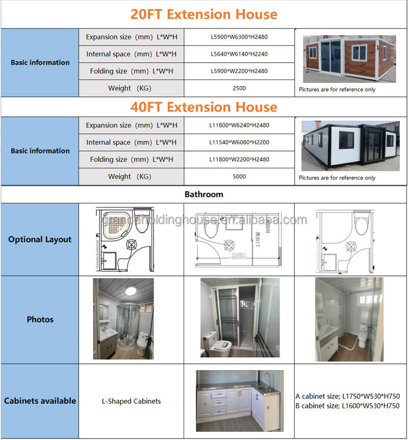 Insulated Prefabricated Container Home Folding Expandable House Portable Tiny Home With 2 Bedrooms supplier