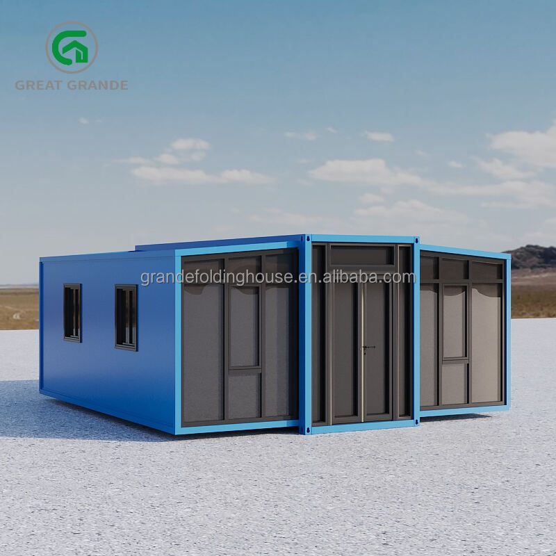 Fast Build 20 Ft Mobile Extendable Glass Prefab Container Modular House For Housing Prefab 2 Bedroom Prefab House factory