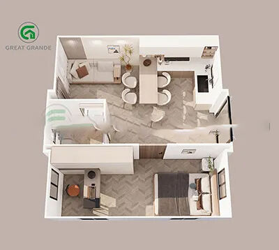 Container Expandable House 20ft 40ft 2 Bedroom 3 Bedroom Folding Expandable Granny Flat Prefabricated Container supplier