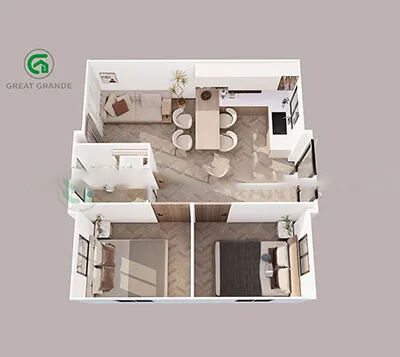 Grande Prefabricated Houses Container Buy 2 Bedroom Foldable Modular Family Homes Fast Assemble Container house manufacture